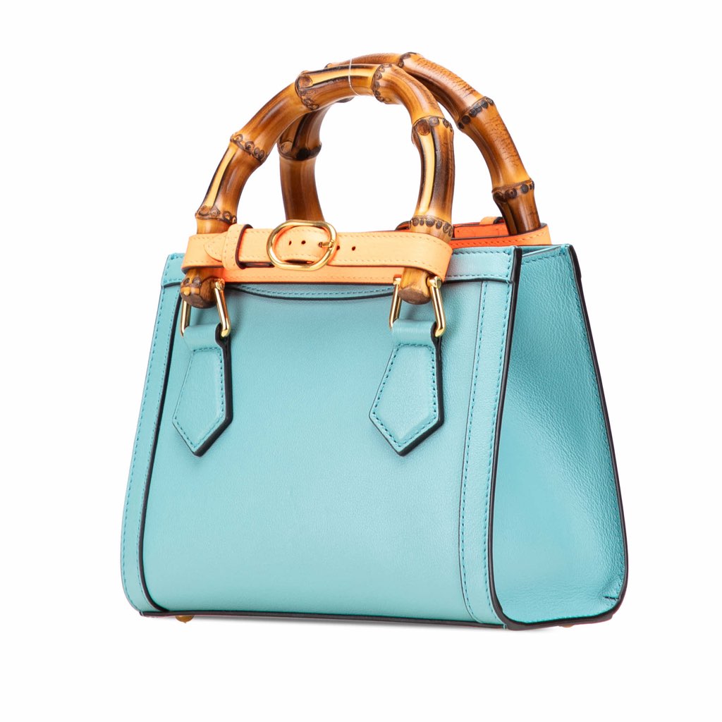 Gucci Mini Calfskin Bamboo Diana Satchel - 2