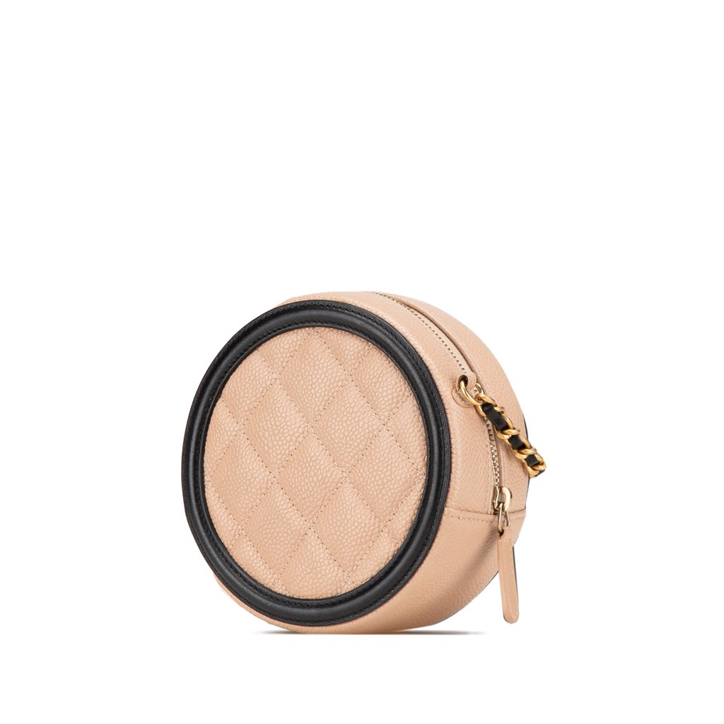 Chanel Caviar CC Filigree Round Crossbody - 2