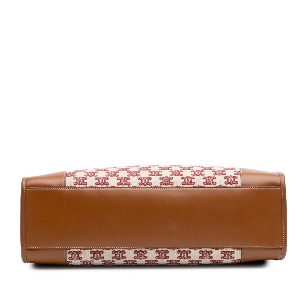 Celine Triomphe Embroidered Canvas Horizontal Cabas Tote - Image 6