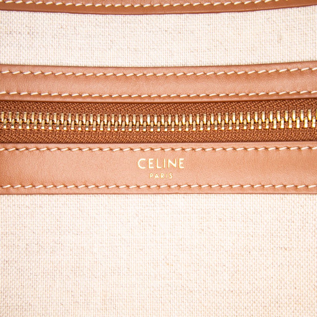 Celine Triomphe Embroidered Canvas Horizontal Cabas Tote - Side view