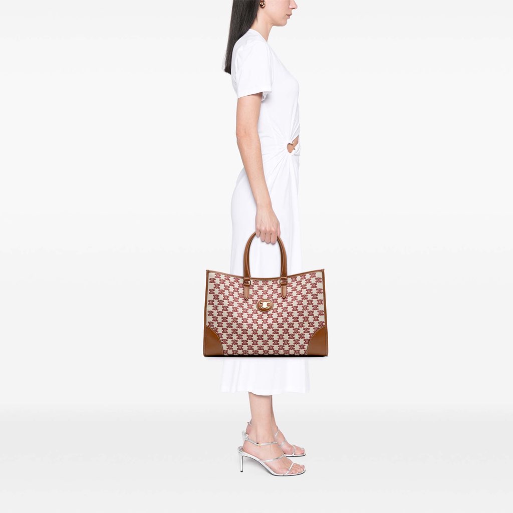 Celine Triomphe Embroidered Canvas Horizontal Cabas Tote - Image 11