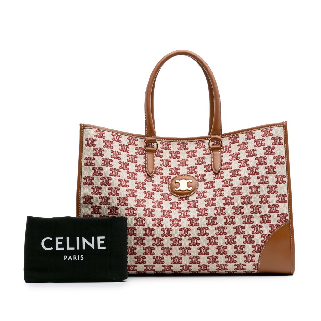 Celine Triomphe Embroidered Canvas Horizontal Cabas Tote - Image 12