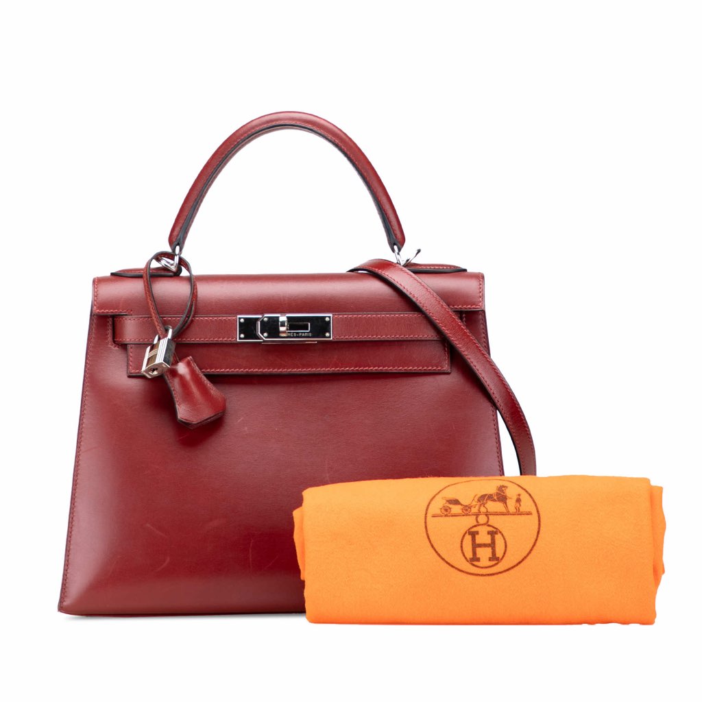 Hermès Box Calf Kelly II Sellier 28 - Image 13