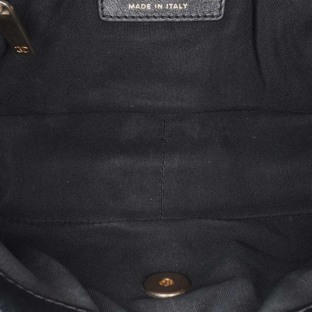 Chanel Mini Rectangular Chevron Lambskin Chain Around Flap Black Leather Very good - Model View