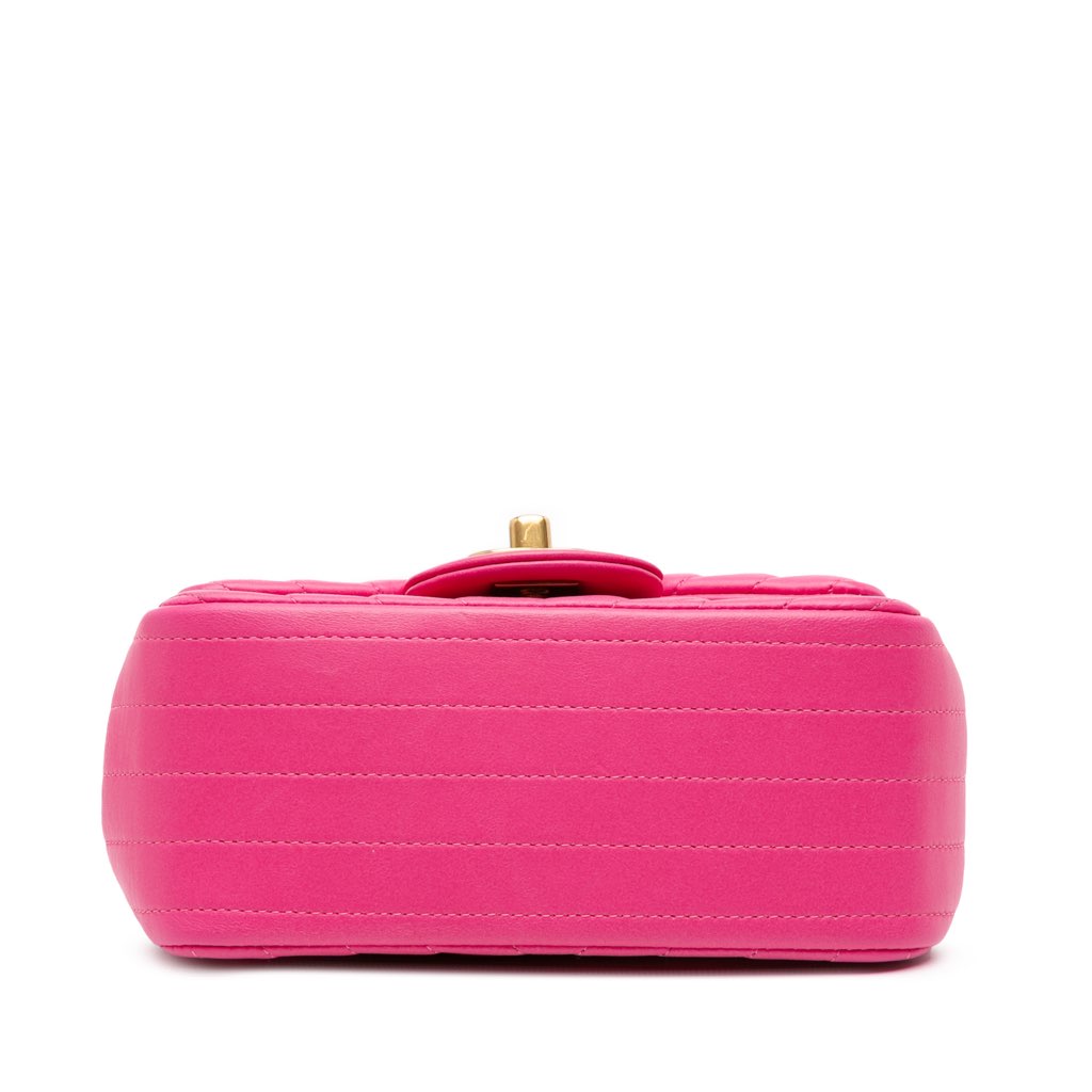 Chanel Mini Square Classic Chevron Lambskin Single Flap - 3