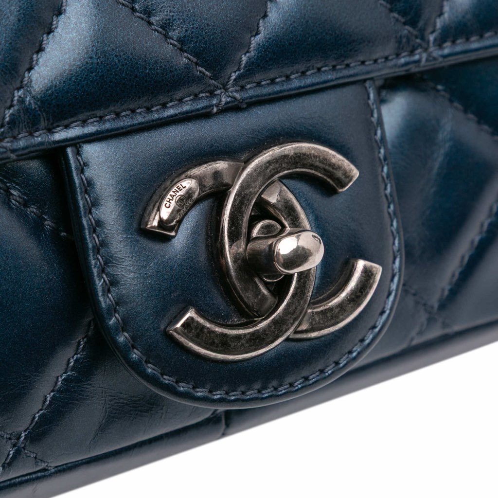 Chanel Quilted Glazed Calfskin Coco Pleats Flap - Image 10