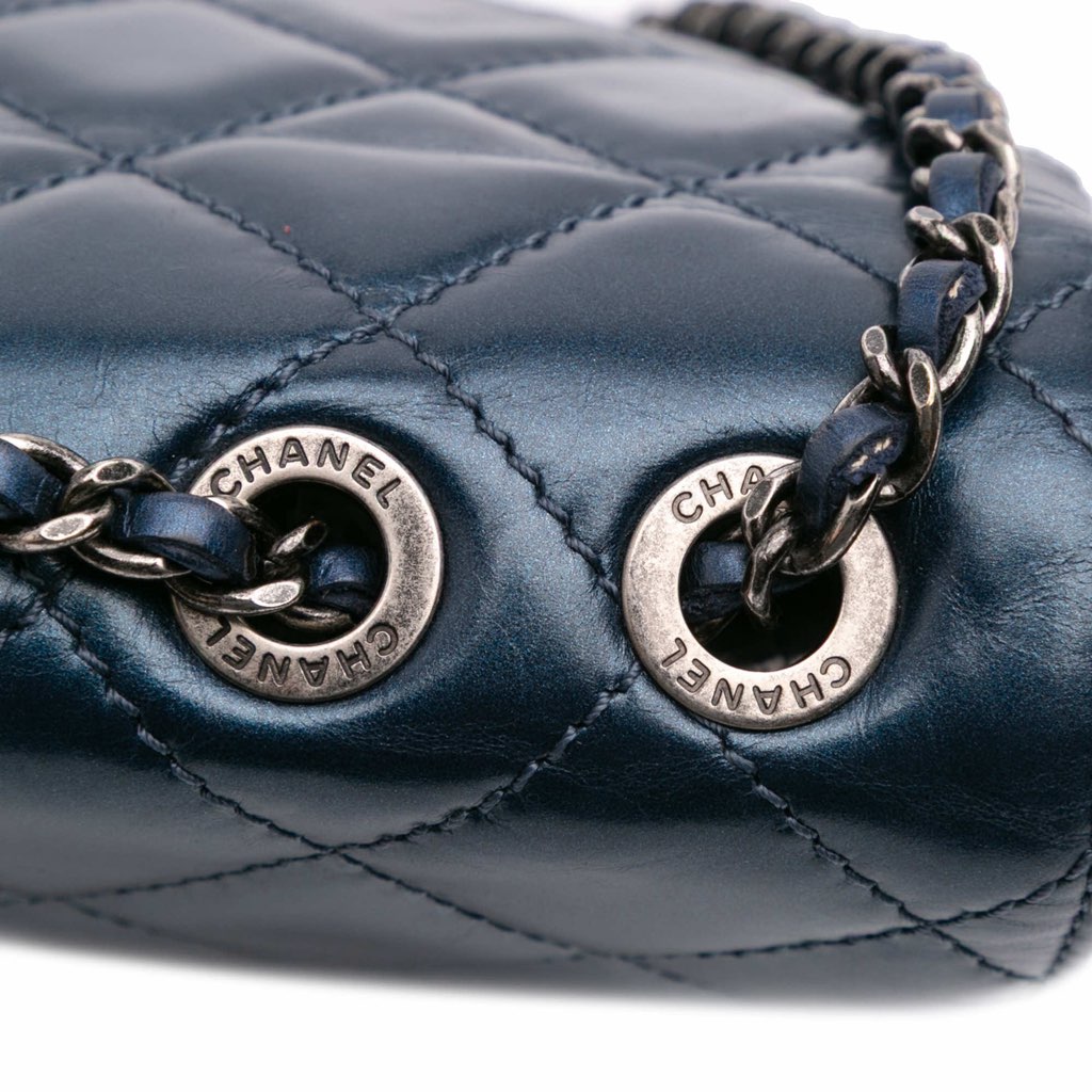 Chanel Quilted Glazed Calfskin Coco Pleats Flap - Image 11