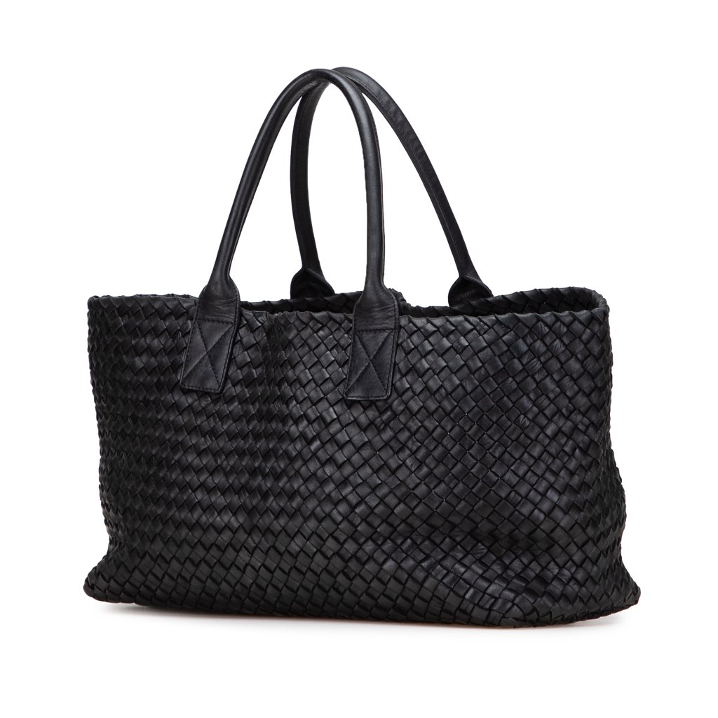 Bottega Veneta Medium Lambskin Intreccio Cabat Tote - 2