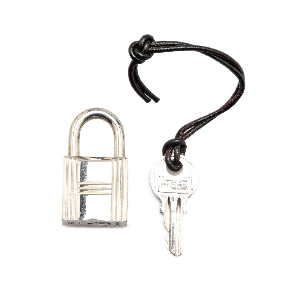 Hermès Palladium Plated Cadena Lock and Key - Side view