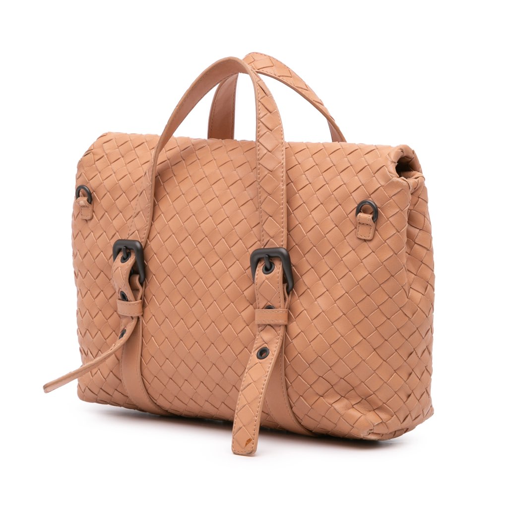 Bottega Veneta Intrecciato Flap Satchel - 2