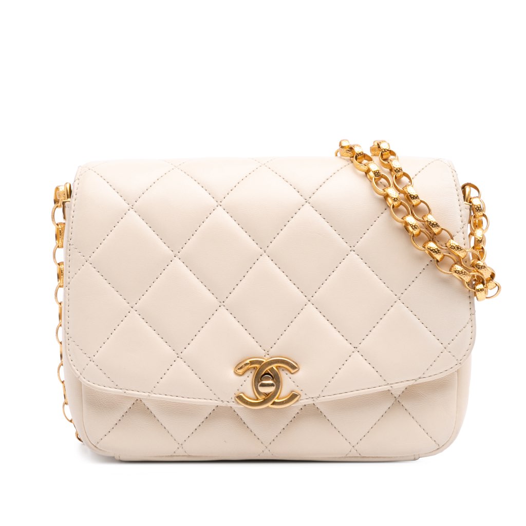 Chanel Medium Quilted Lambskin CC Coin Flap