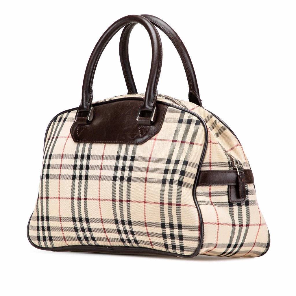 Burberry House Check Canvas Handbag - Back view