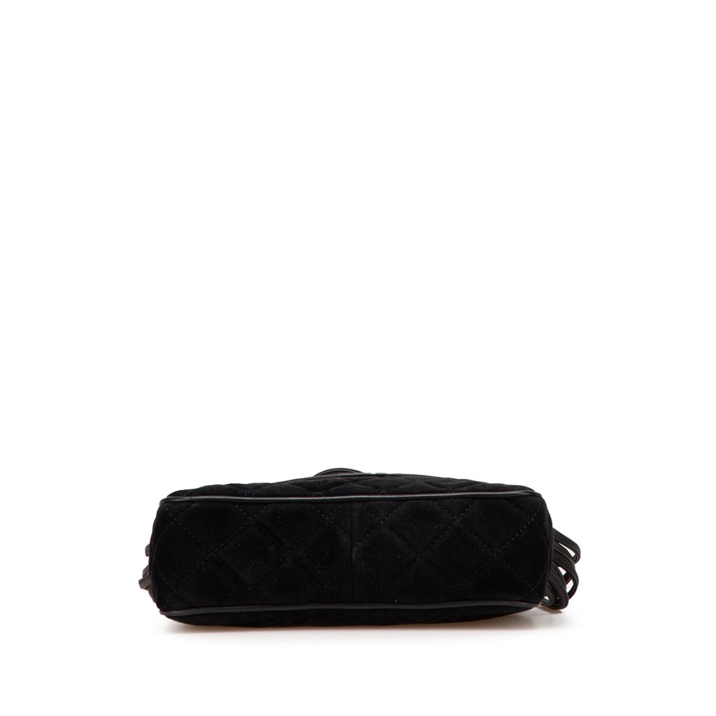 Chanel CC Quilted Suede Shoulder Bag - 3