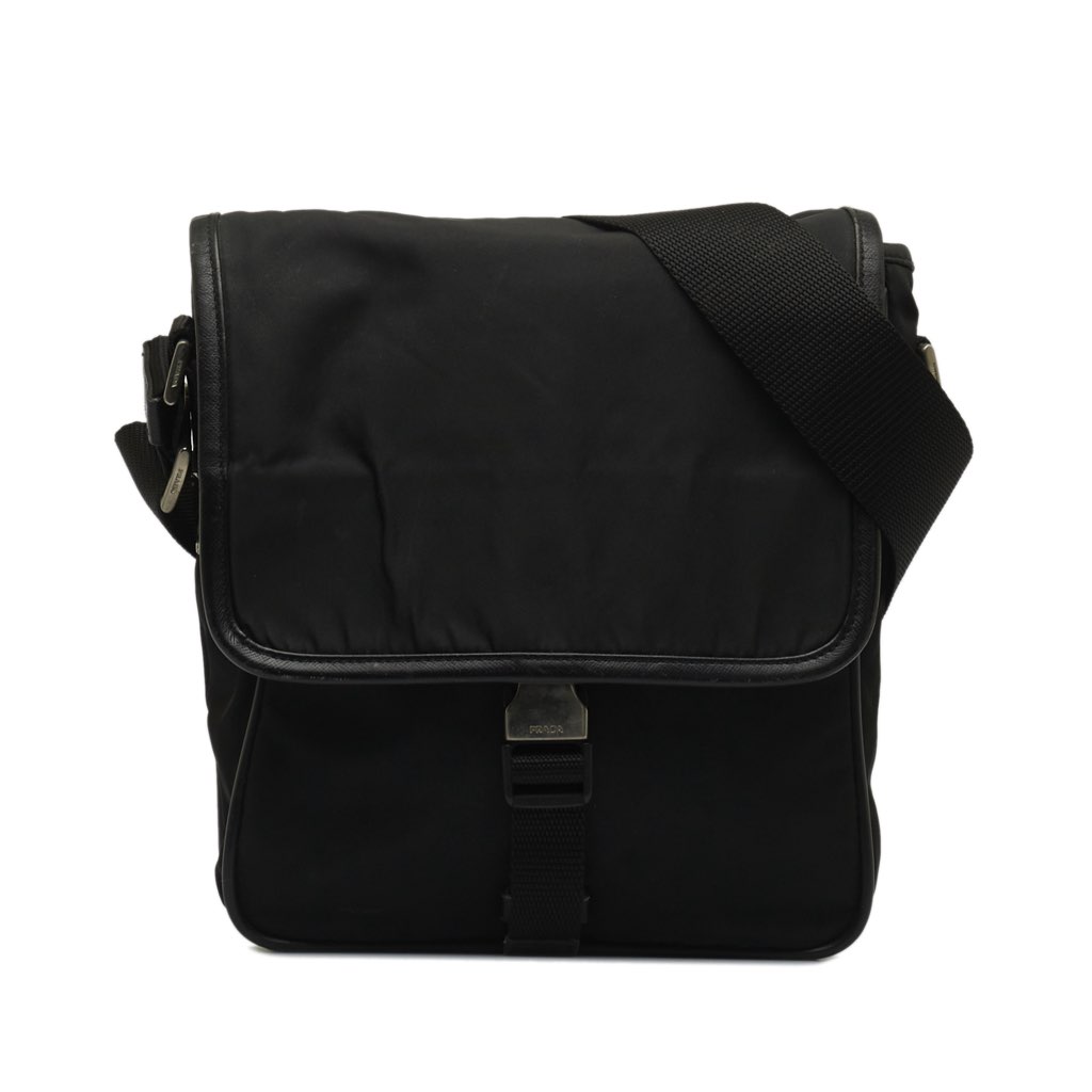 Prada Tessuto Buckle Messenger Bag
