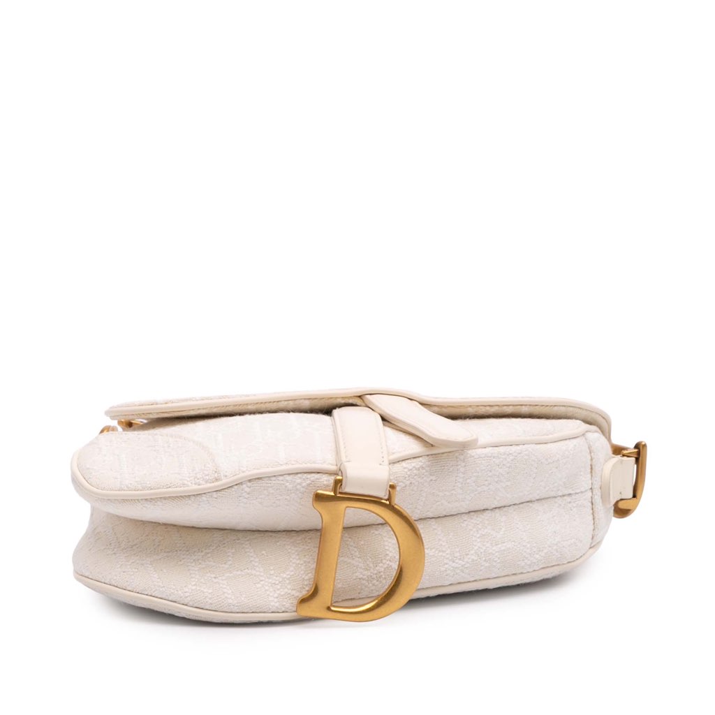 Dior Mini Oblique Canvas Saddle Bag - 3