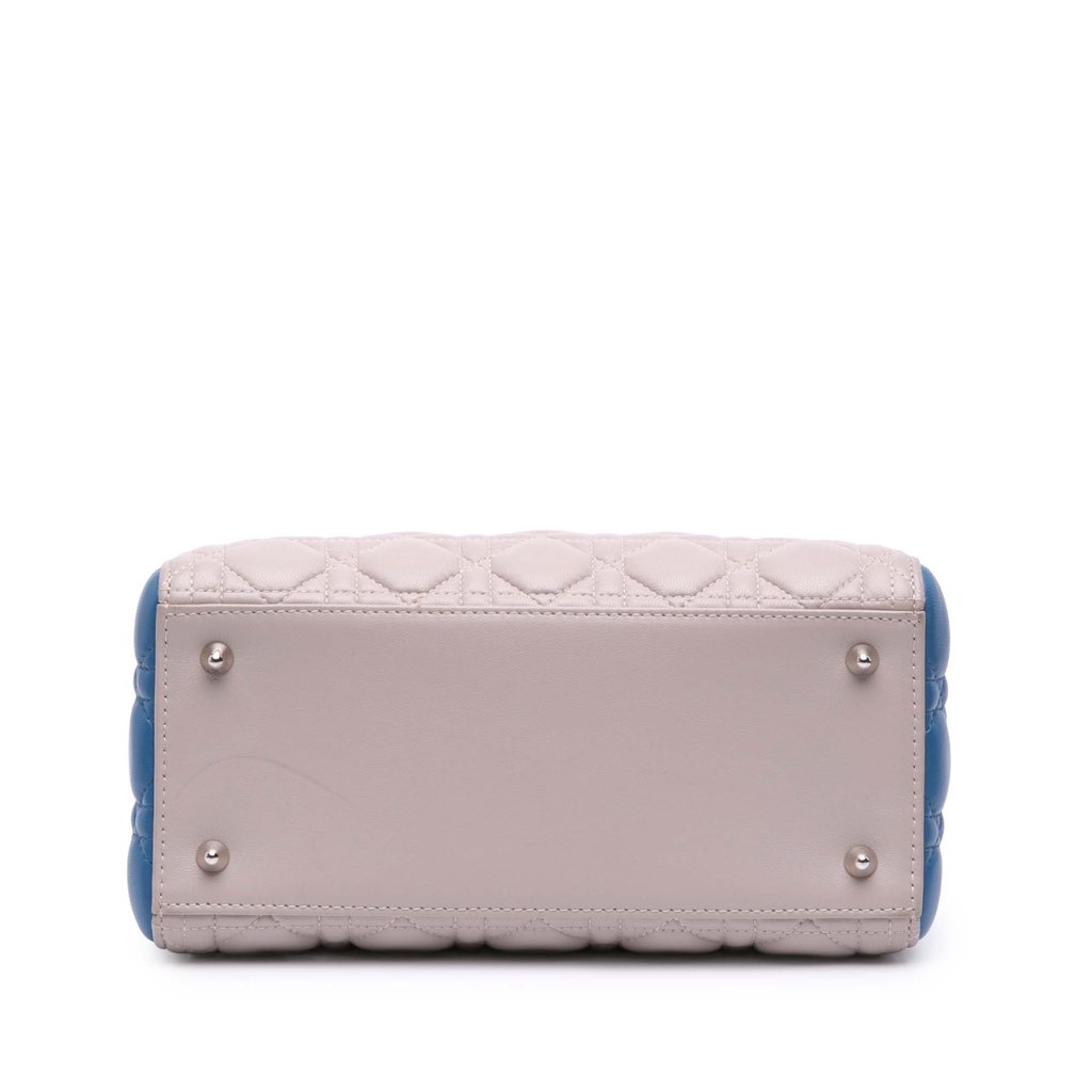 Dior Medium Tricolor Lambskin Cannage Lady Dior - Image 6