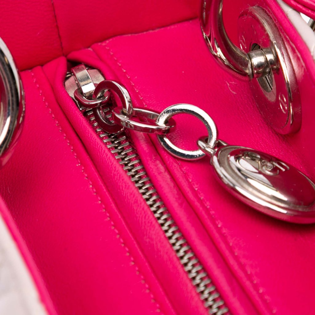 Dior Medium Tricolor Lambskin Cannage Lady Dior - Image 10