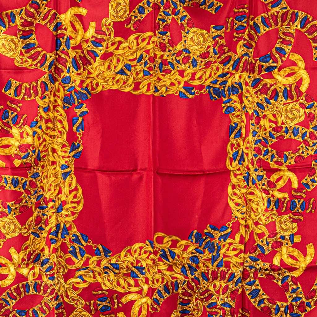 Chanel CC Jewel and Chain Print Silk Scarf - 5