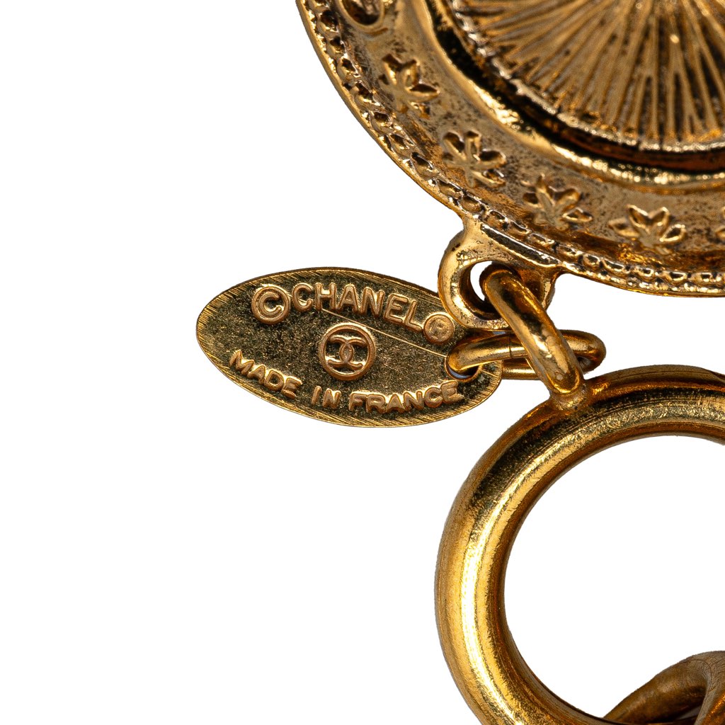 Chanel Gold Plated CC Medallion Link Bracelet - 4