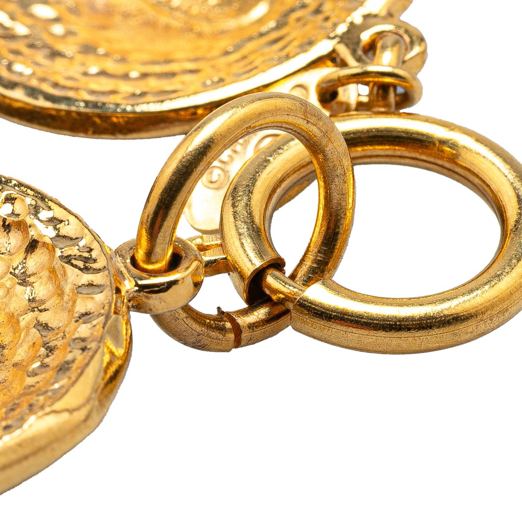 Chanel Gold Plated CC Medallion Link Bracelet - 5