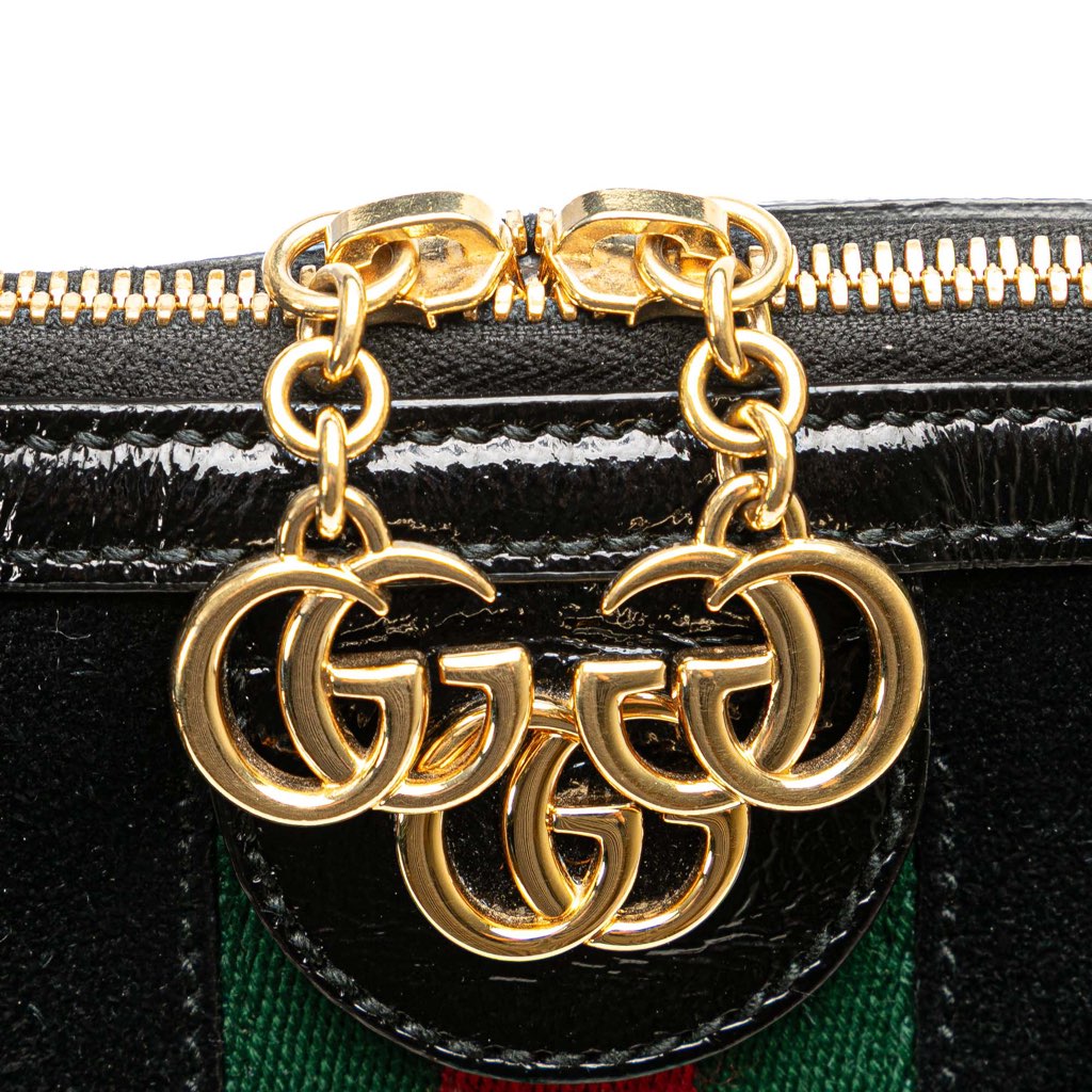 Gucci Medium Suede Ophidia Web Dome Satchel - Image 13