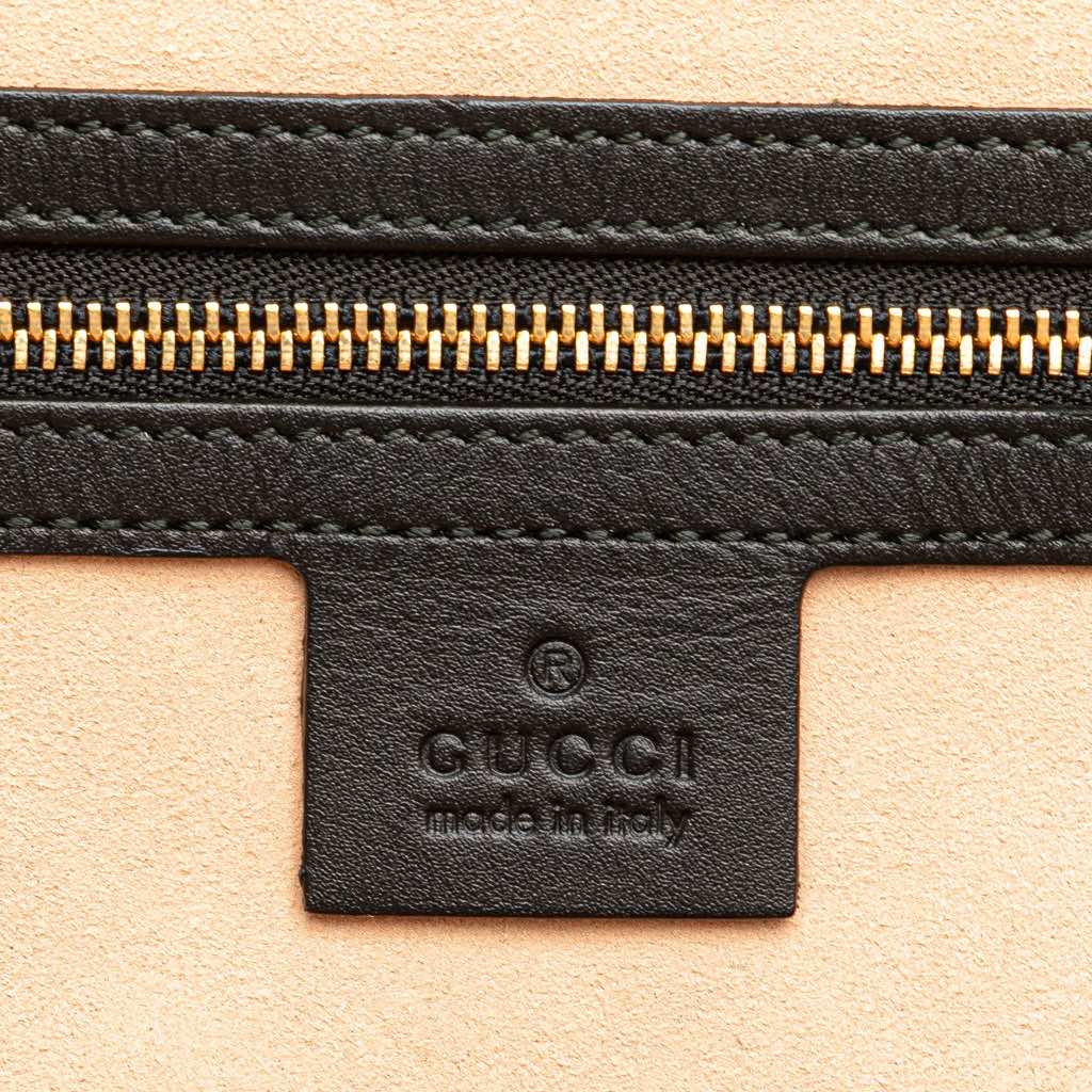 Gucci Medium Suede Ophidia Web Dome Satchel - Side view