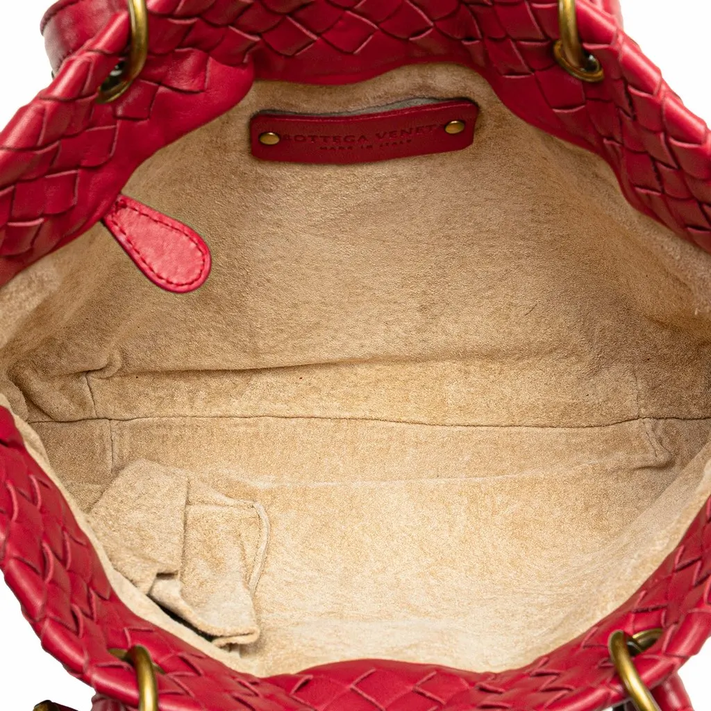Bottega Veneta Small Nappa Intrecciato Capri Red Leather Very good - Model View