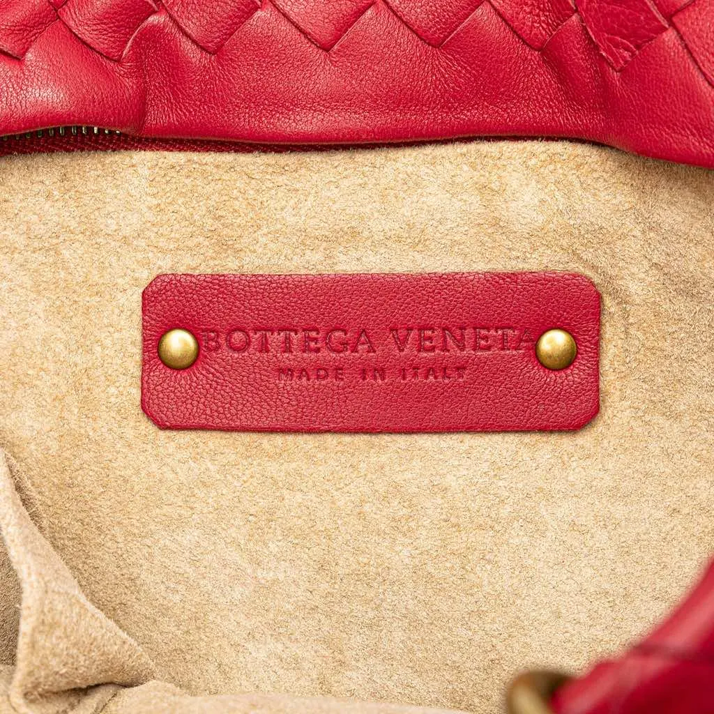 Bottega Veneta Small Nappa Intrecciato Capri Red Leather Very good - Box View