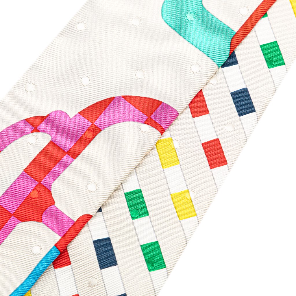 Hermès Bouclerie Moderne Plumetis Silk Twilly Scarf - 5