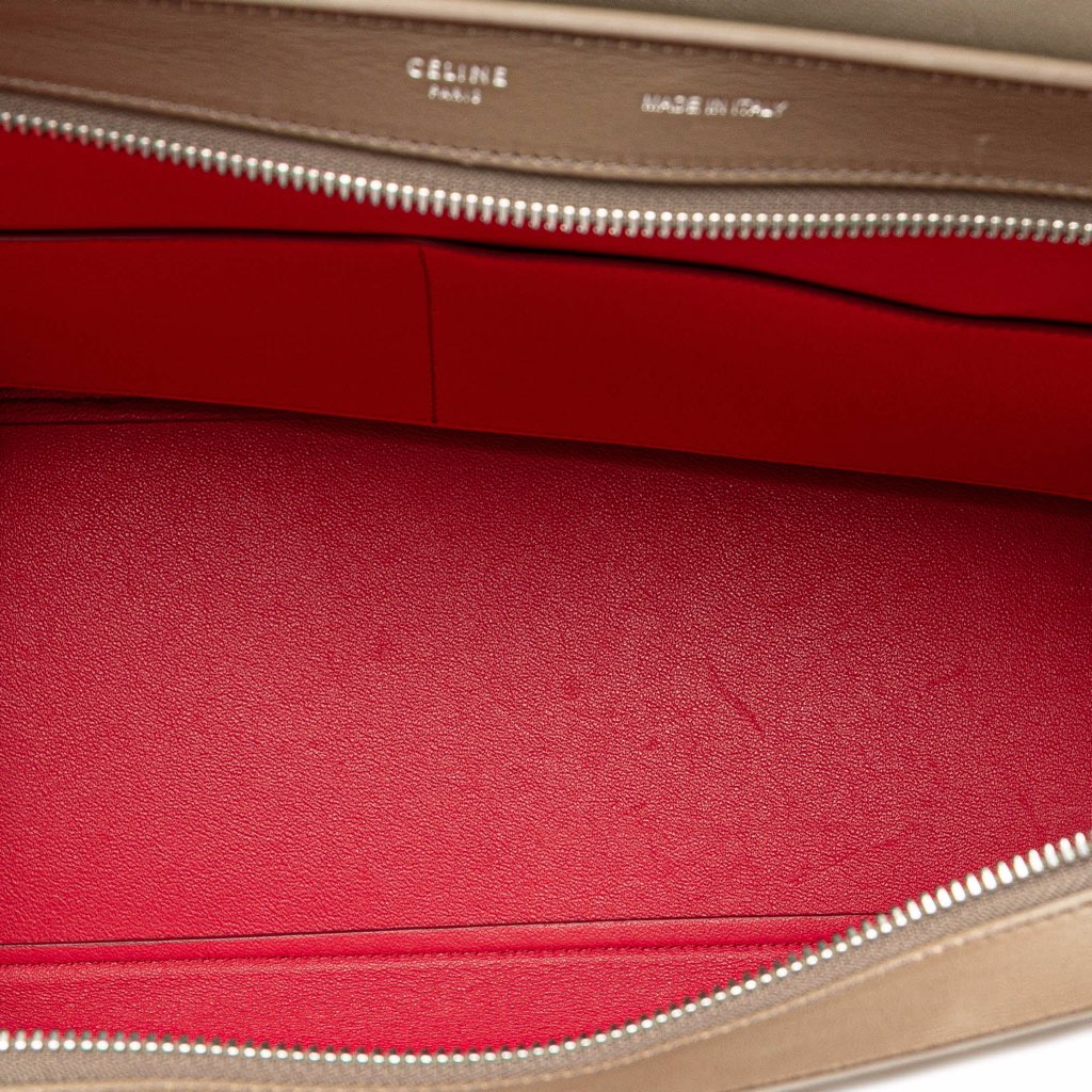 Celine Small Tricolor Leather Trapeze Satchel - 4