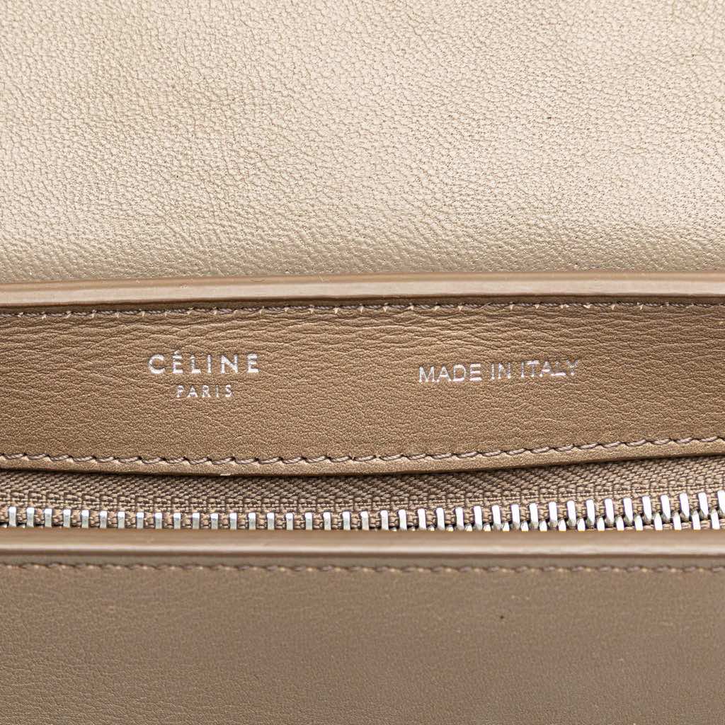 Celine Small Tricolor Leather Trapeze Satchel - Detail 1