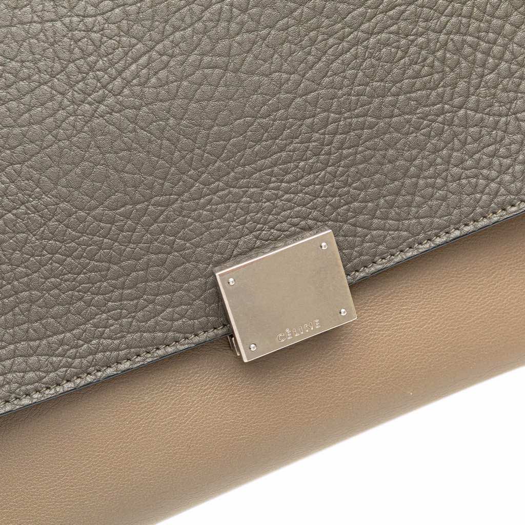 Celine Small Tricolor Leather Trapeze Satchel - Image 10