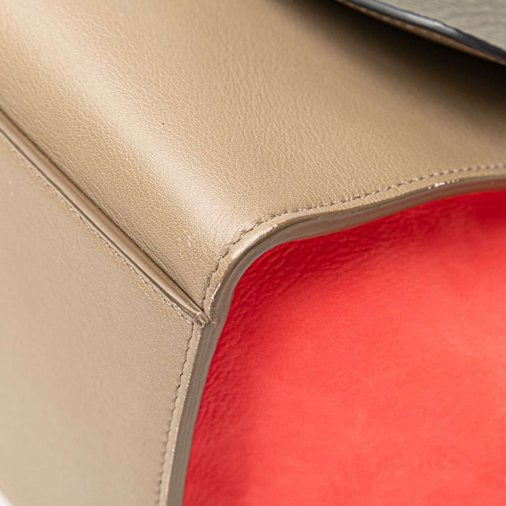 Celine Small Tricolor Leather Trapeze Satchel - Image 11