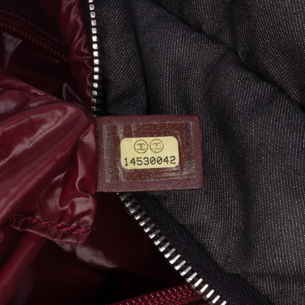 Chanel Large Quilted Denim Coco Cocoon Tote - Side view