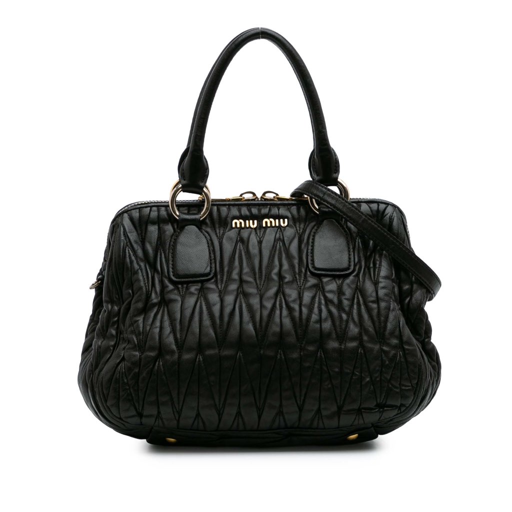 Miu Miu Matelasse Lambskin Satchel