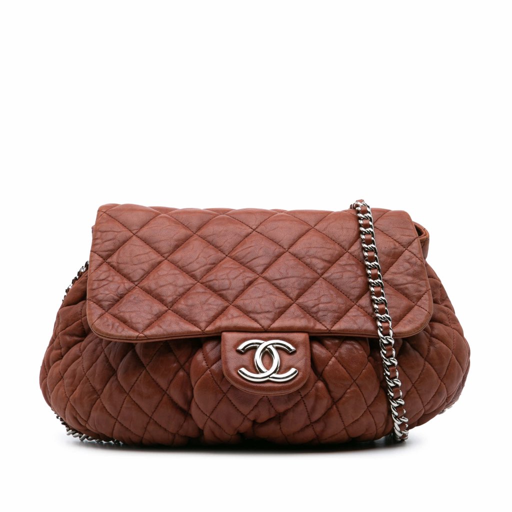 Chanel Large Quilted Lambskin Chain Around Flap