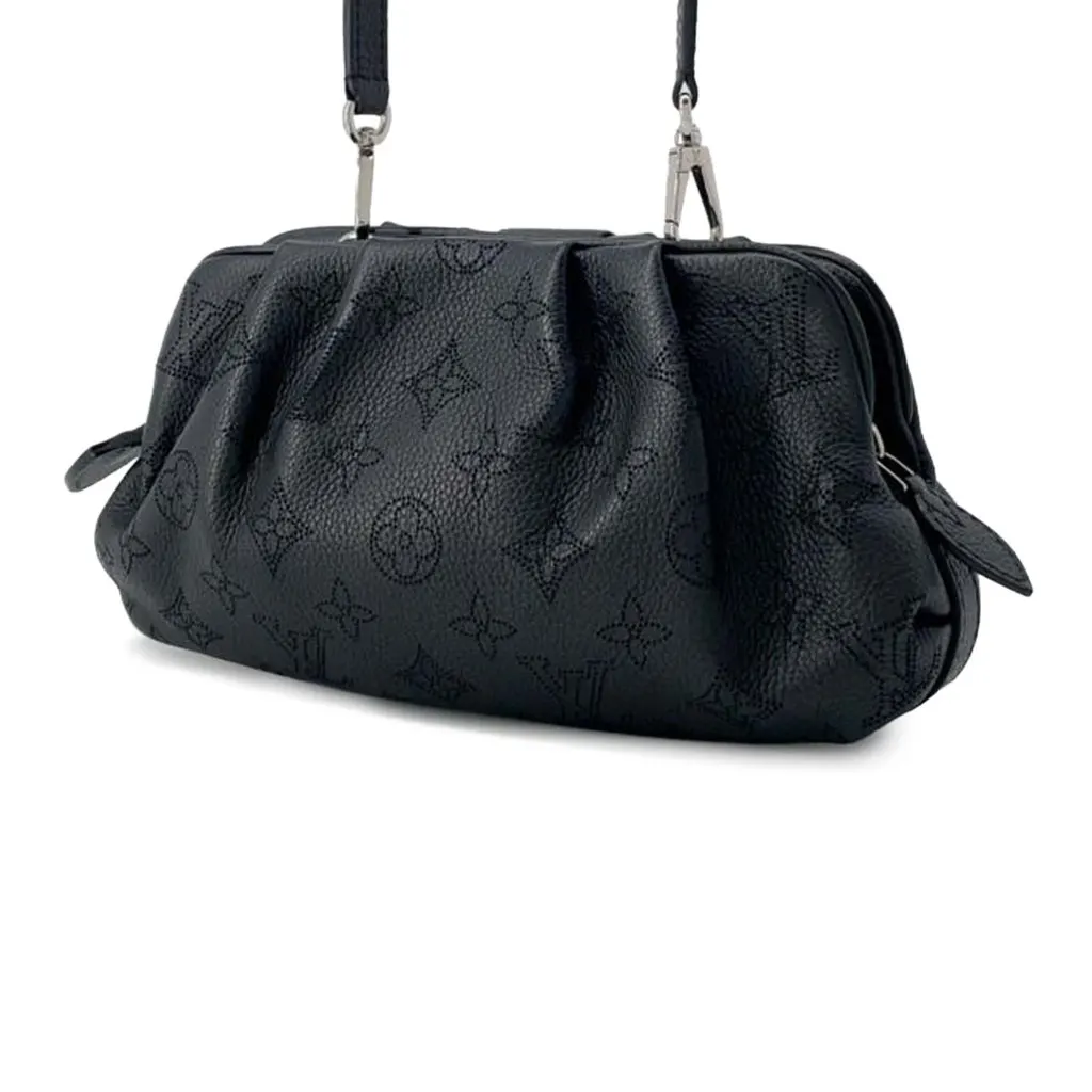 Louis Vuitton Monogram Mahina Scala Mini Pouch Black Leather Good - Back View