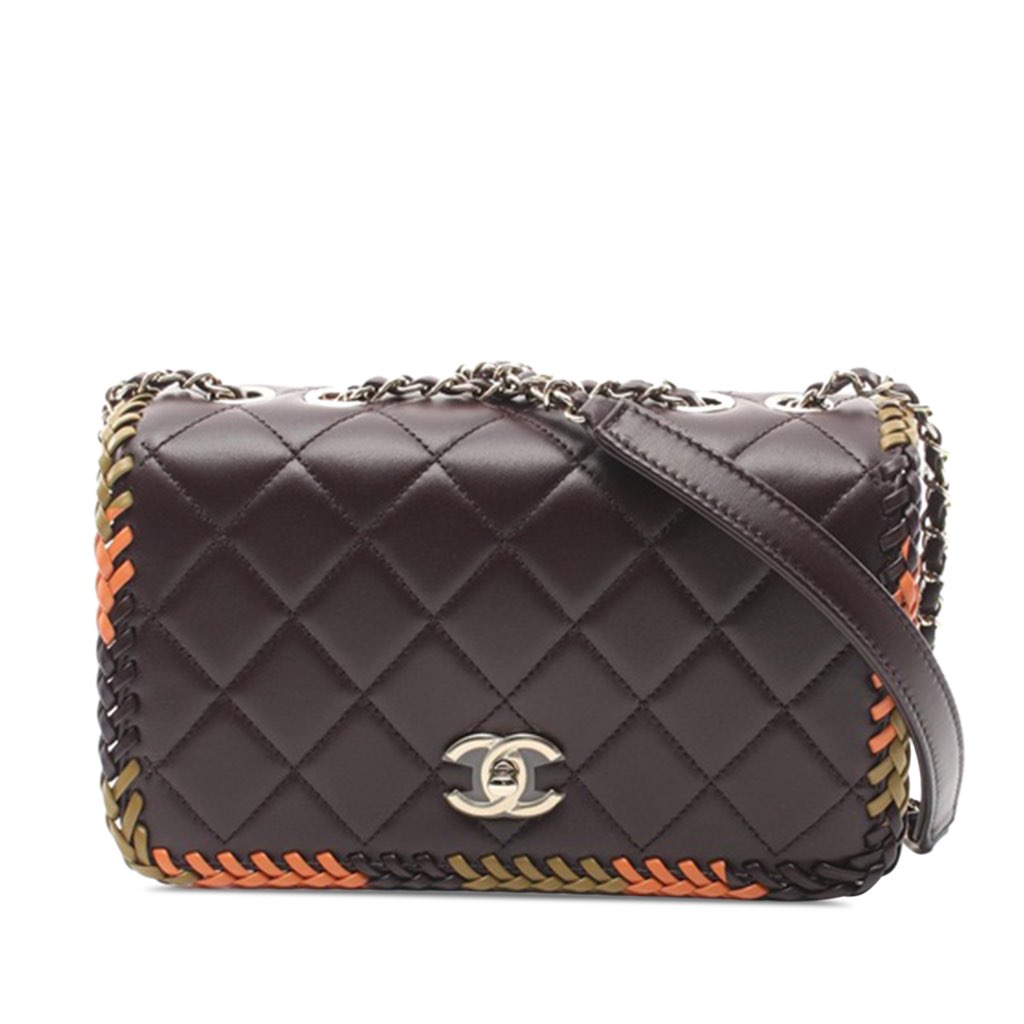 Chanel Medium Quilted Lambskin Whipstitch Flap