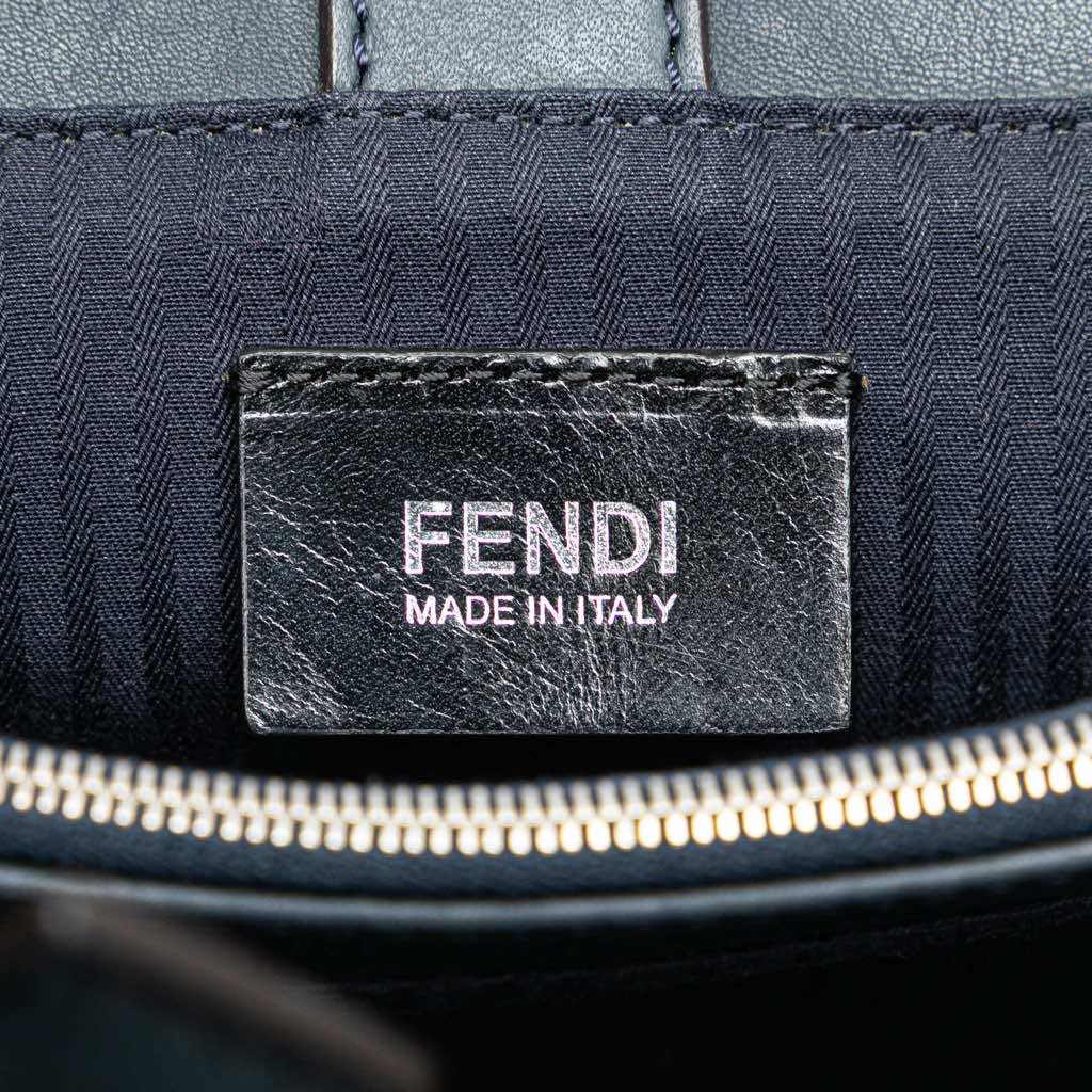 Fendi Small Woven Raffia Vitello Regular 2Jours Satchel - 5