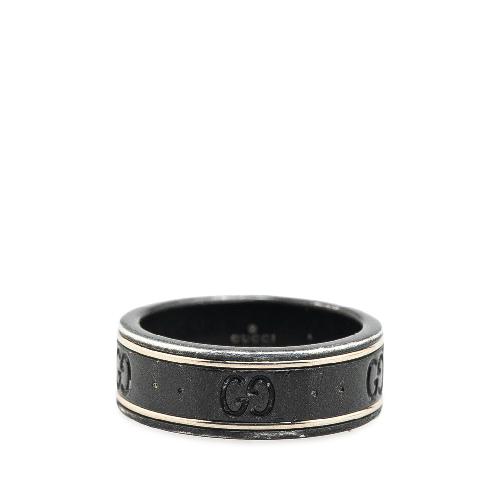 Gucci 18K White Gold Icon Thin Band Ring