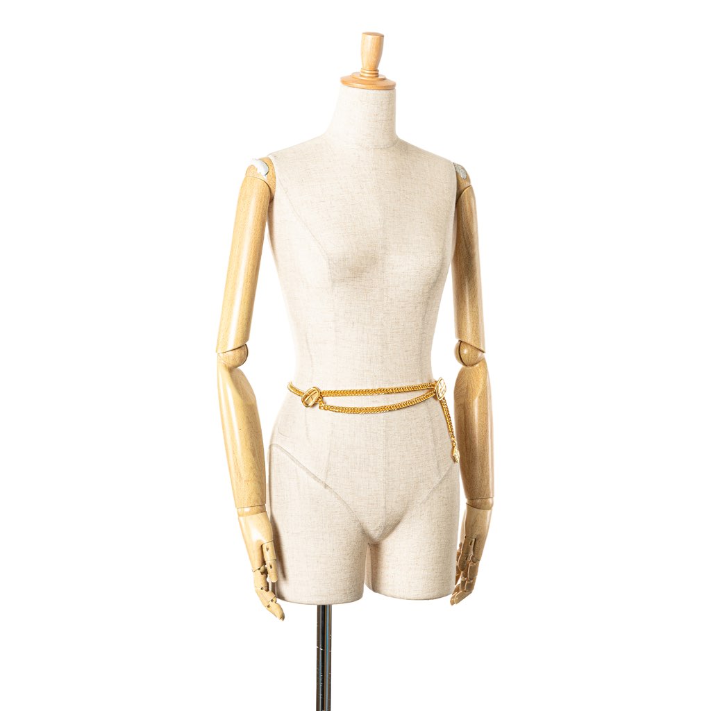 Chanel Gold Plated Quilt Charm Chain Belt - 4