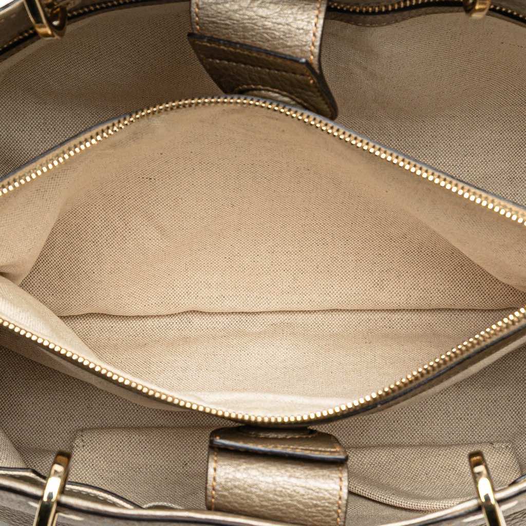 Gucci Medium Calfskin Bamboo Shopper Satchel - 4