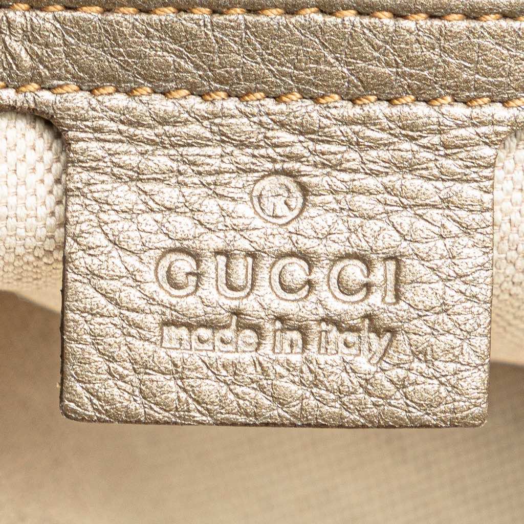 Gucci Medium Calfskin Bamboo Shopper Satchel - 5