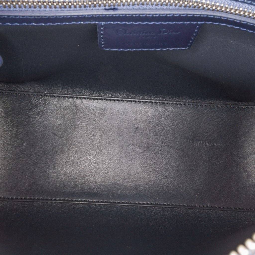 Dior Medium Metallic Patent Microcannage Lady Dior - 4