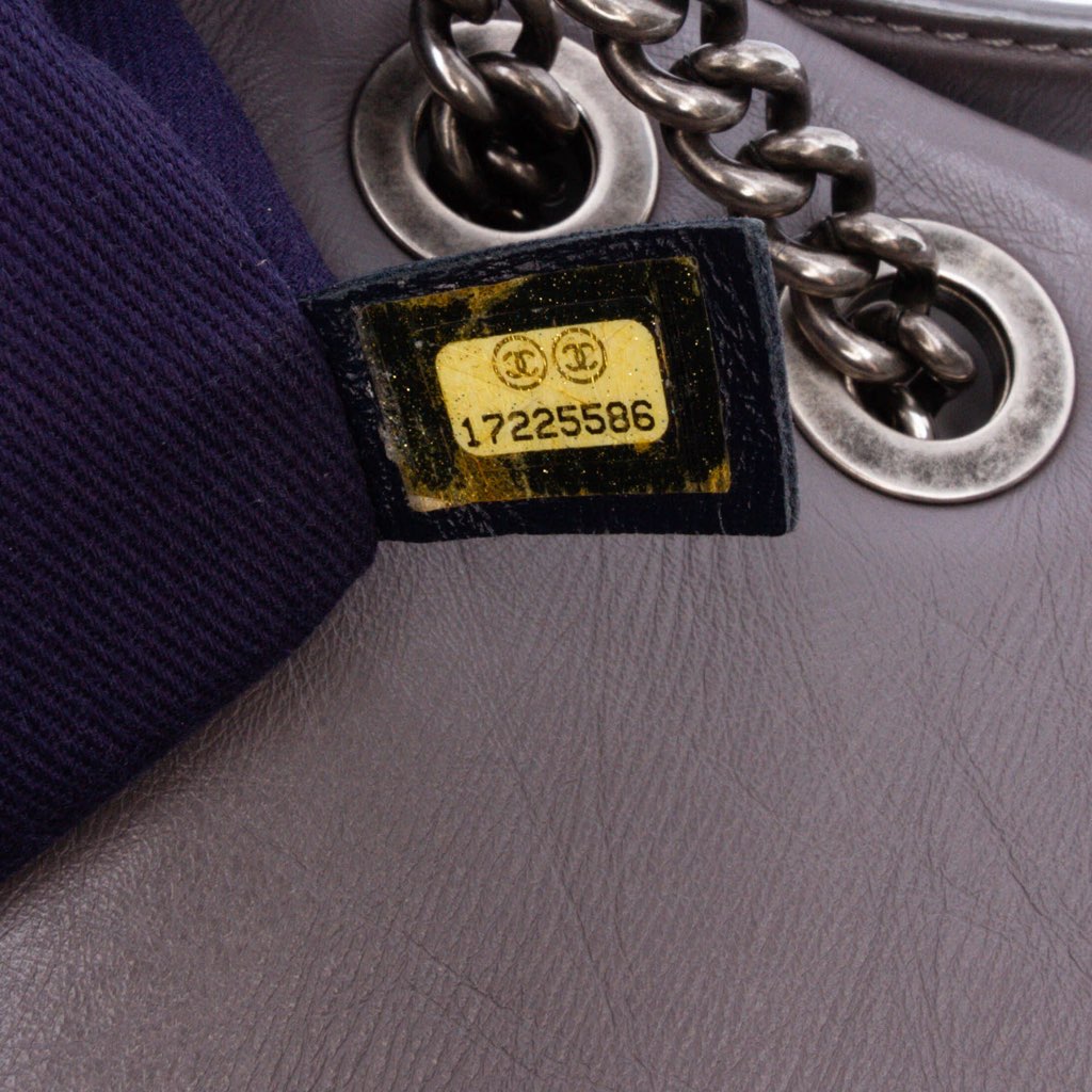 Chanel Quilted Aged Calfskin CC Square Flap - Side view