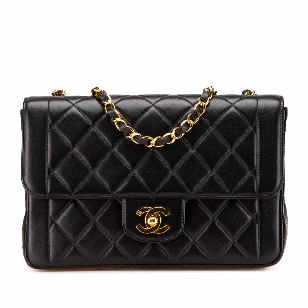 Chanel Medium CC Quilted Lambskin Border Single Flap