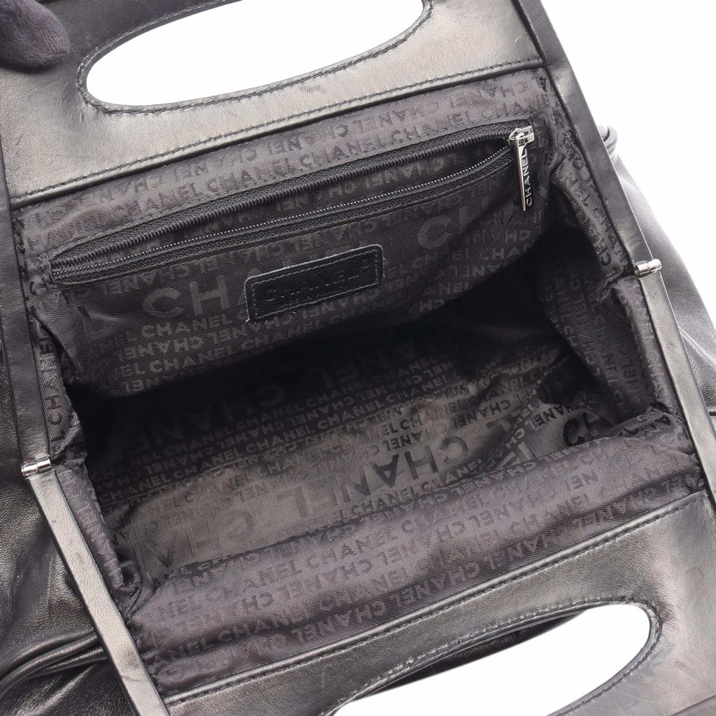 Chanel Lambskin Camellia Top Handle Frame Bag - 3