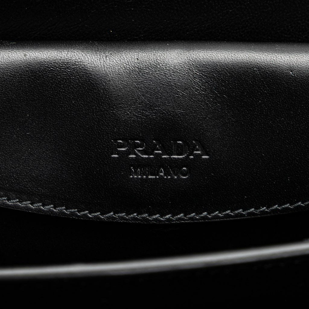 Prada Vitello Stitched Sound Lock Satchel - 5