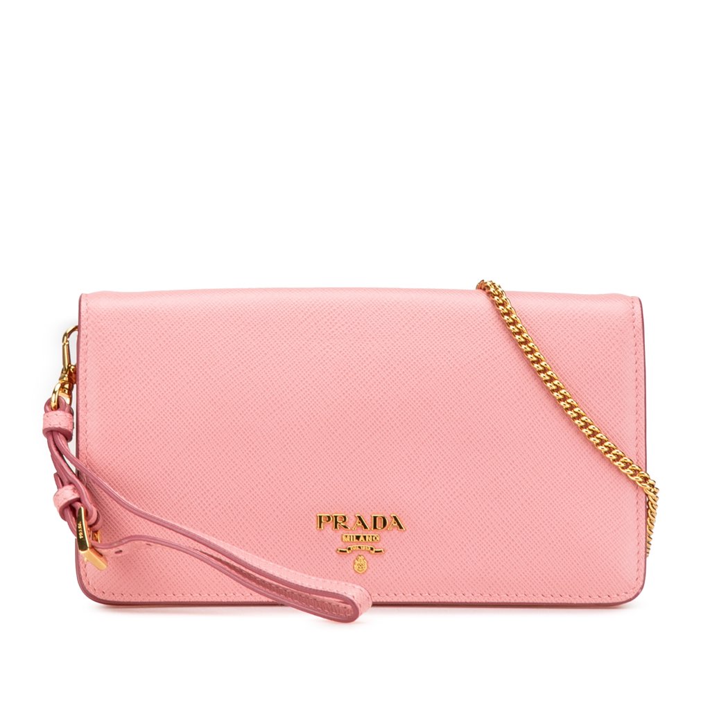 Prada Saffiano Lux Wallet on Chain