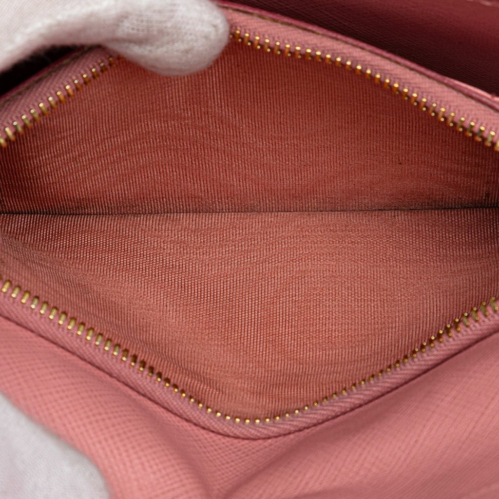 Prada Saffiano Lux Wallet on Chain - 4